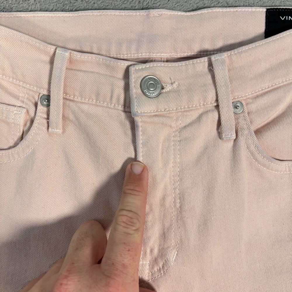 Vince Skinny Crop Jeans Size 29 Tulip Pink Cotton Elastane Soft Pink‎ Denim - Picture 6 of 16